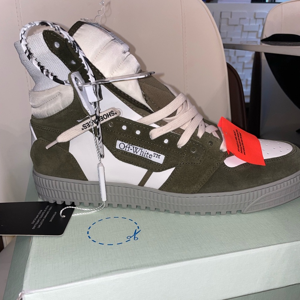 Brand New Olive Green Off-White Sneakers